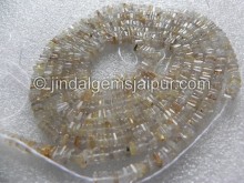 Golden Rutile Plain Heishi Square